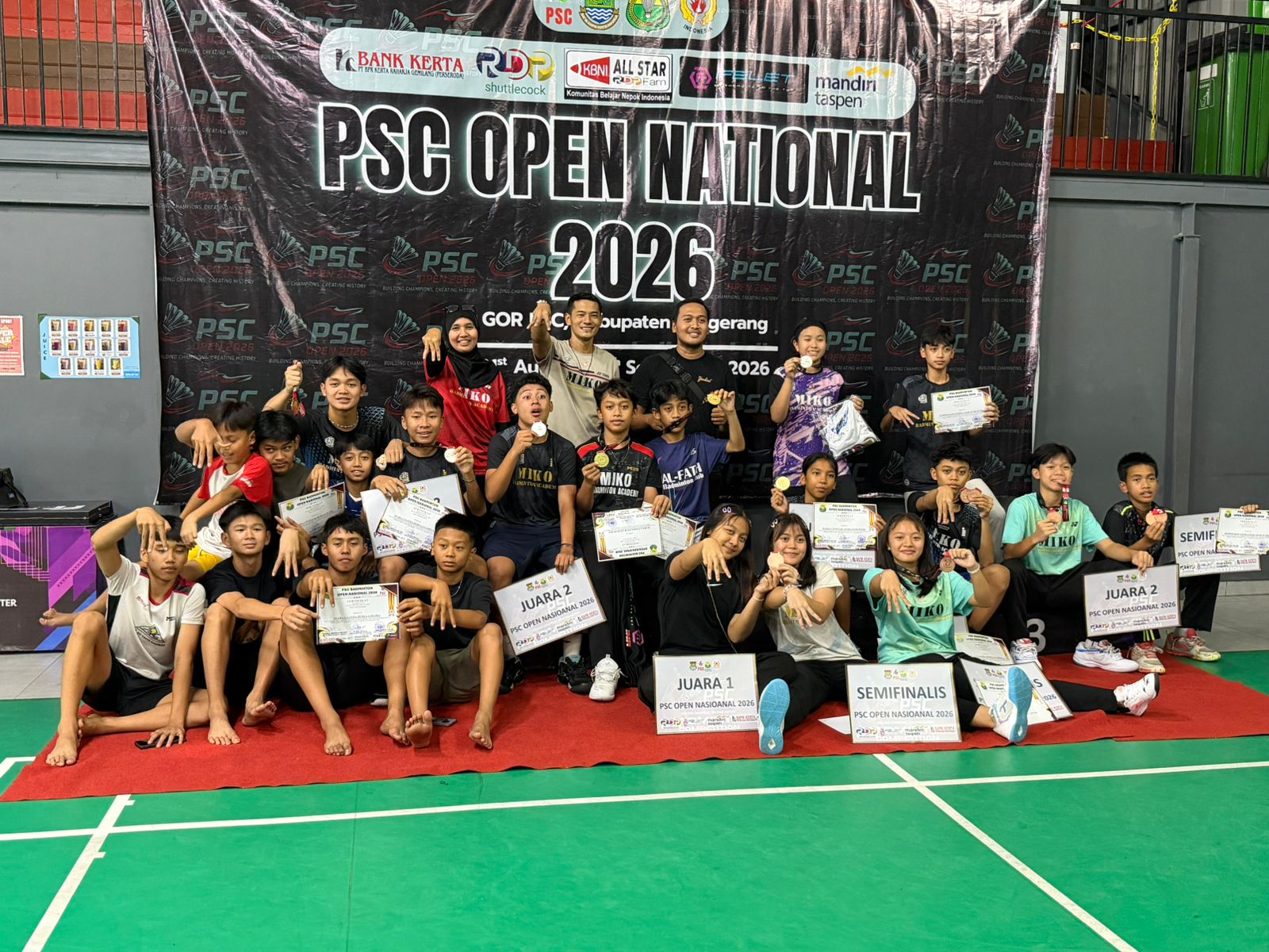 Miko Badminton Akademi Borong Tiga Gelar Juara di PSC Open 2026, Kabupaten Tangerang Jadi Saksi
