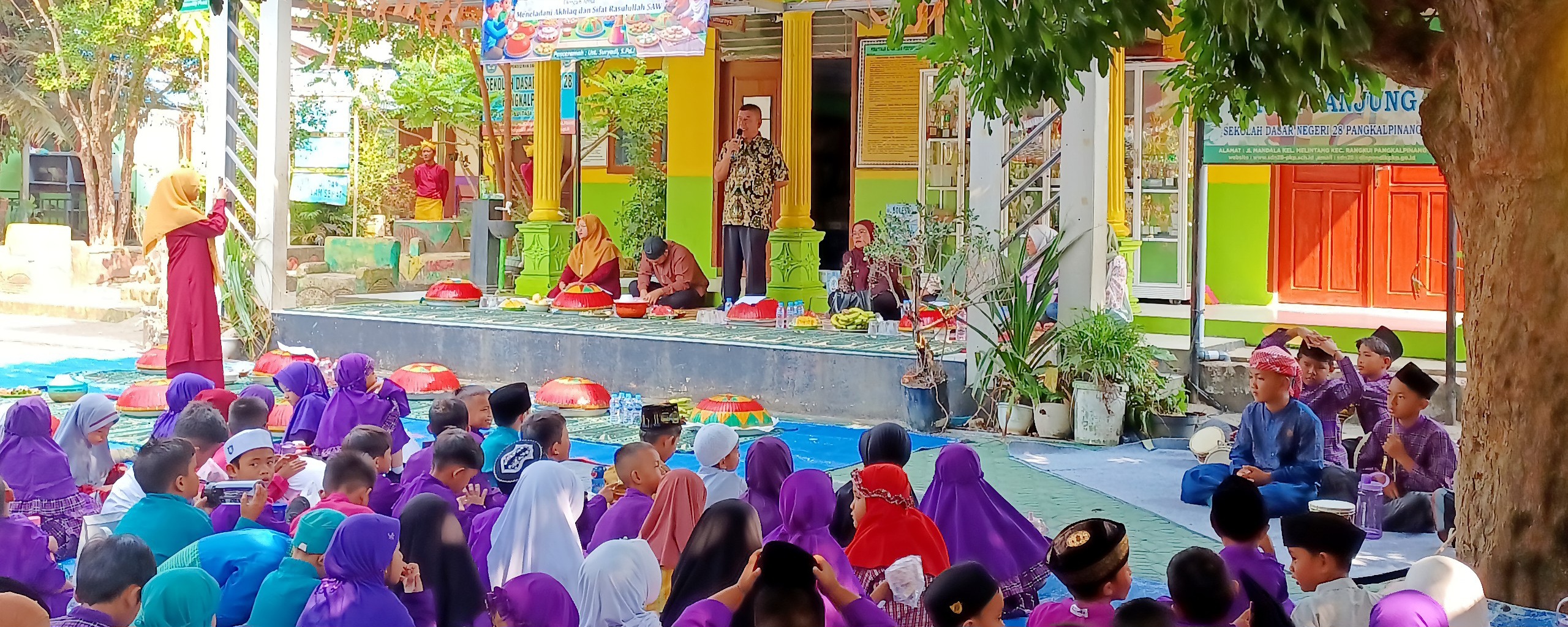 SDN 28 Pangkalpinang Peringati Maulid Nabi dengan Nganggung Bersama, Siswa Ditanamkan Empat Sifat Rasulullah