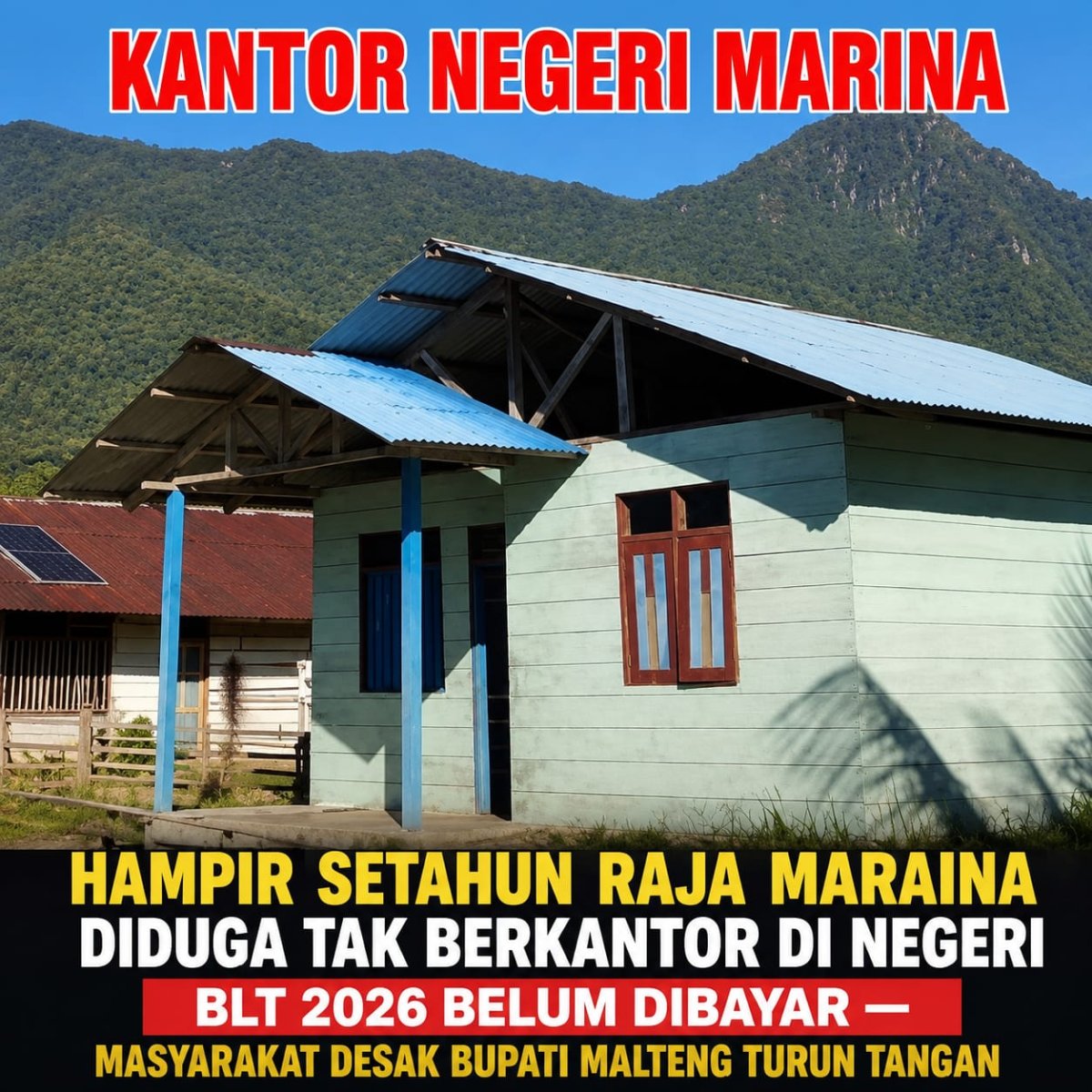 BLT Dana Desa Maraina 2026 Belum Cair, Warga Pertanyakan Dana Rp20 Juta ke Raja