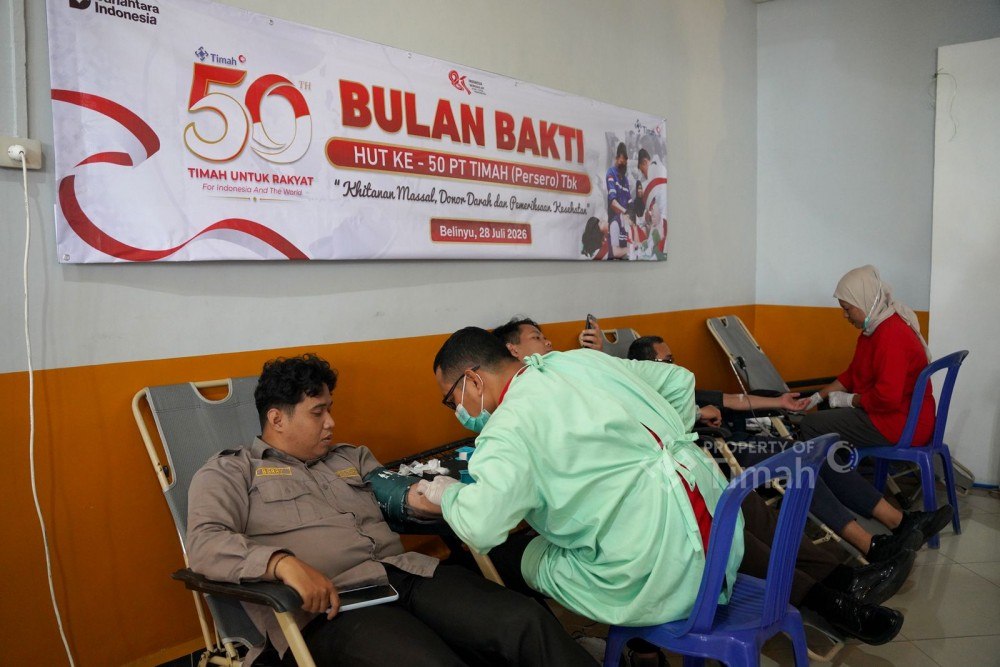 Amankan Stok Darah Babel, PT TIMAH dan PMI Kumpulkan 811 Kantong Darah dari Aksi Donor