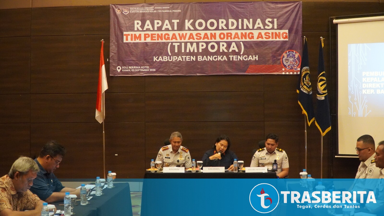 Kakanim Pangkalpinang dan Kakanwil Imigrasi Babel Perkuat Pengawasan Orang Asing lewat TIMPORA Bangka Tengah