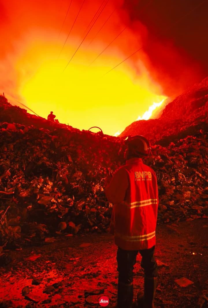 595 Warga Bandar Lampung Terdampak Kekeringan dan Krisis Air Bersih; Kebakaran TPA Putri Cempo Masih Berkobar