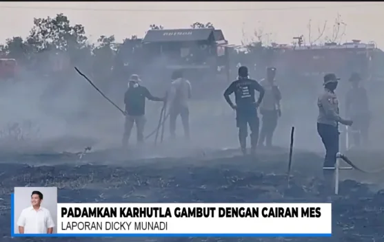 Uji Coba di Banjarbaru, Suntik Cairan MES ke Gambut Turunkan Suhu Bara Karhutla dari 120 ke 30 Derajat