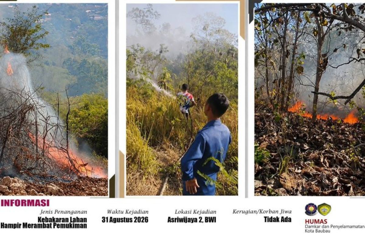 Damkar Baubau Imbau Warga Hentikan Bakar Sampah Usai 10 Titik Kebakaran Lahan dalam Dua Hari