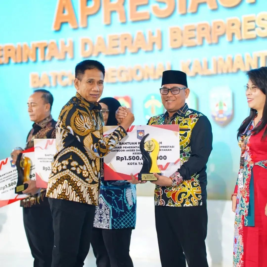 Pemkot Tarakan Raih Terbaik 2 Tingkat Kota untuk Layanan Kesehatan di Ajang Apresiasi Kemendagri Regional Kalimantan