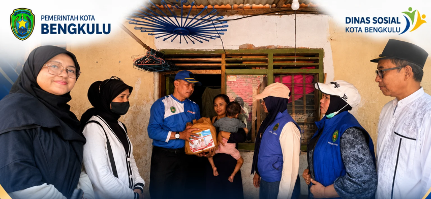 Dinsos Kota Bengkulu Turun ke Panorama Salurkan Bantuan untuk Janda Empat Anak yang Terindikasi Stunting