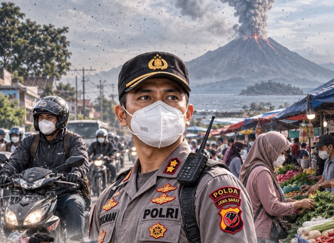 Erupsi Anak Krakatau dan Karhutla Landa Garut, Bupati dan Kapolres Wajibkan Masker N95 untuk ASN dan Warga