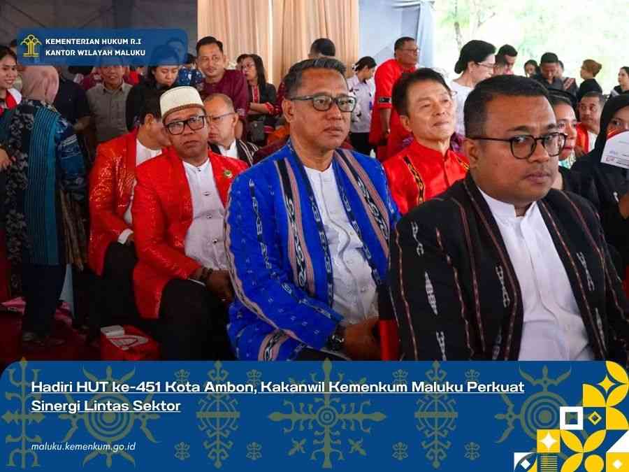 HUT ke-451 Kota Ambon, Kakanwil Kemenkum Maluku Saiful Sahri Perkuat Sinergi Lintas Sektor di Lapangan Merdeka