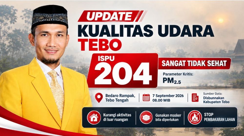 ISPU Tembus 204 di Tebo, Ketua Fraksi Golkar DPRD Liga Marisa Imbau Warga Tak Bakar Lahan