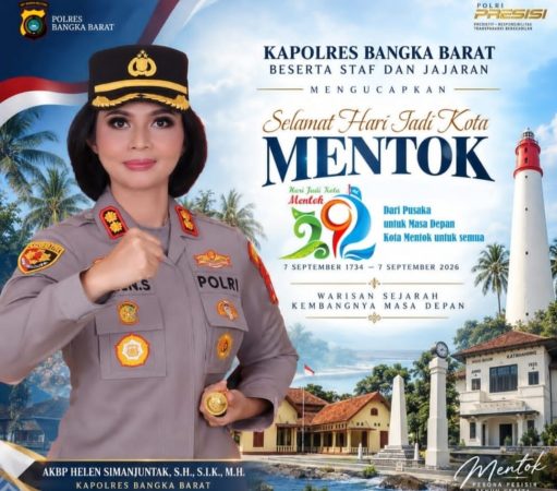 HUT ke-292 Kota Mentok, Kapolres Bangka Barat Ajak Warga Rawat Warisan Sejarah demi Pembangunan Berkelanjutan