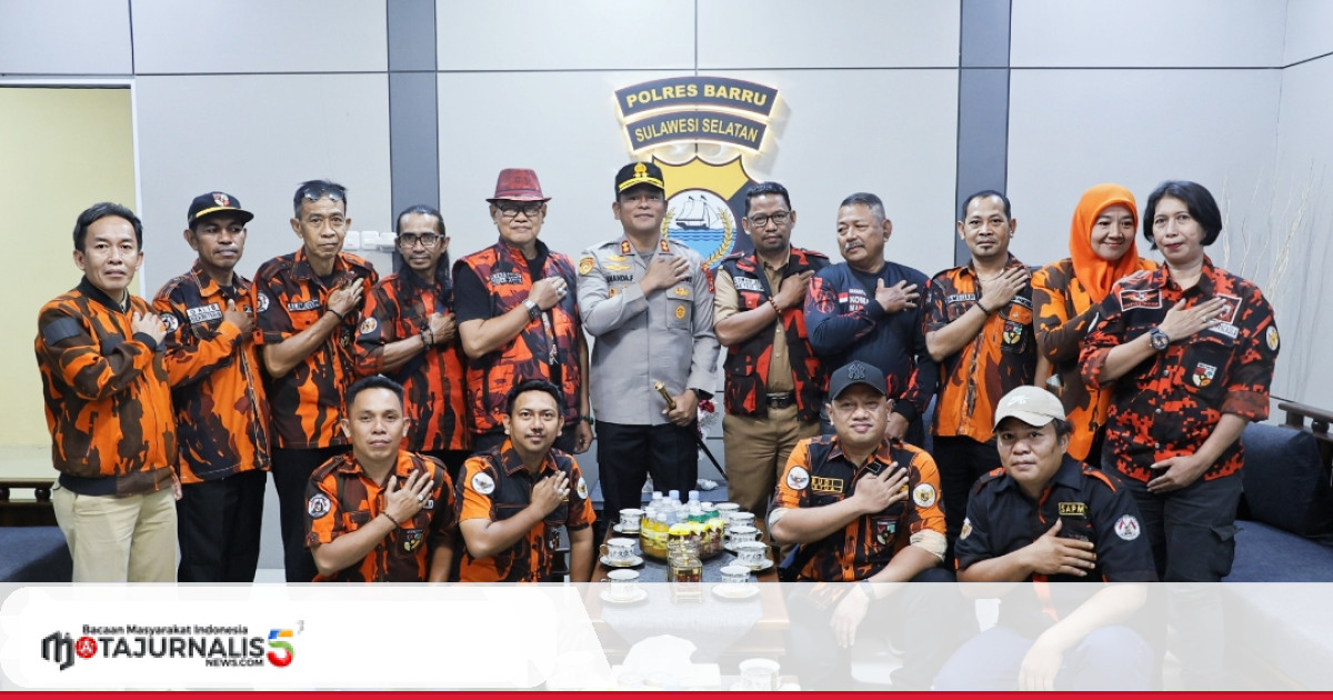 MPC Pemuda Pancasila Barru Silaturahmi ke Kapolres AKBP Ananda Jelang Mutasi ke Polda Sulsel