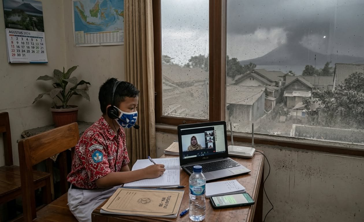 Dampak Abu Vulkanik Anak Krakatau, Disdik Kota Tangerang Terapkan PJJ 3 Hari hingga Rabu 9 September 2026