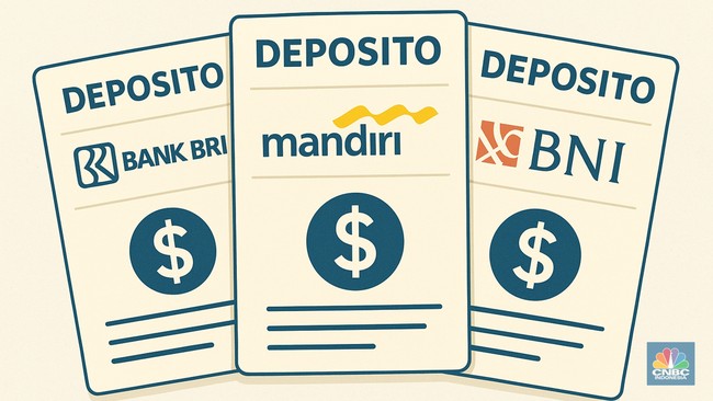 Suku Bunga Deposito BRI, BNI, dan Bank Mandiri per 7 September 2026