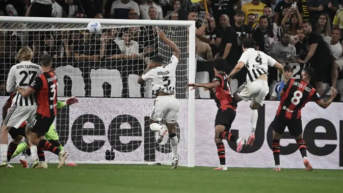 Juventus Tahan Imbang AC Milan 1-1 Lewat Gol Larut Federico Gatti