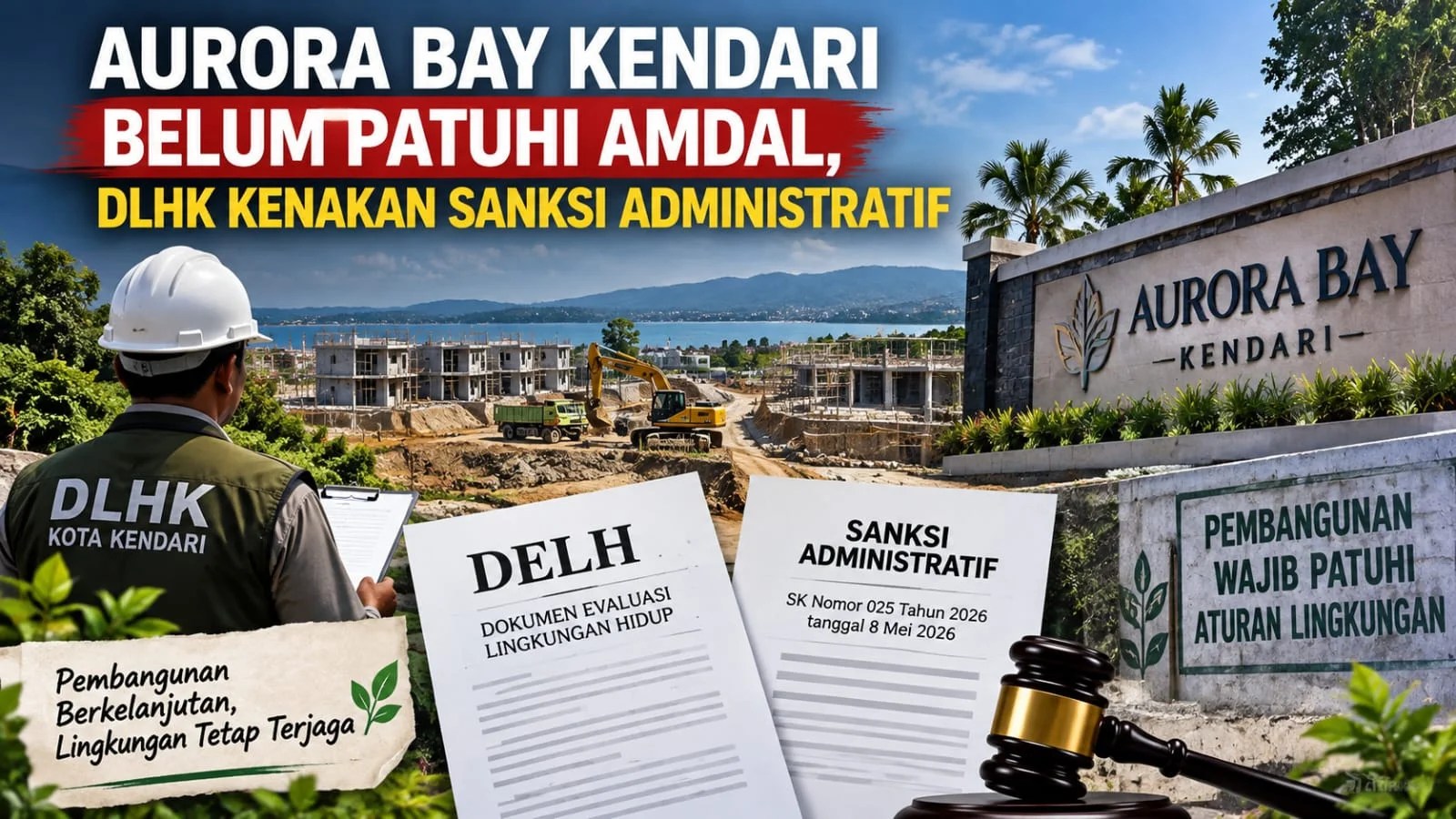 Aurora Bay Kendari Kena Sanksi Administratif karena Beroperasi Sebelum Izin Lingkungan Terbit, Ini Dasar Hukumnya