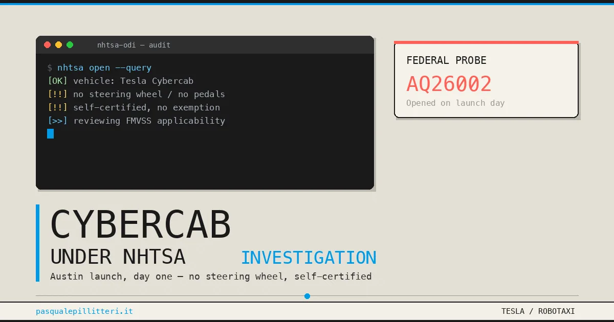 Tesla Cybercab Tanpa Setir Diselidiki NHTSA Sehari Setelah Meluncur di Austin