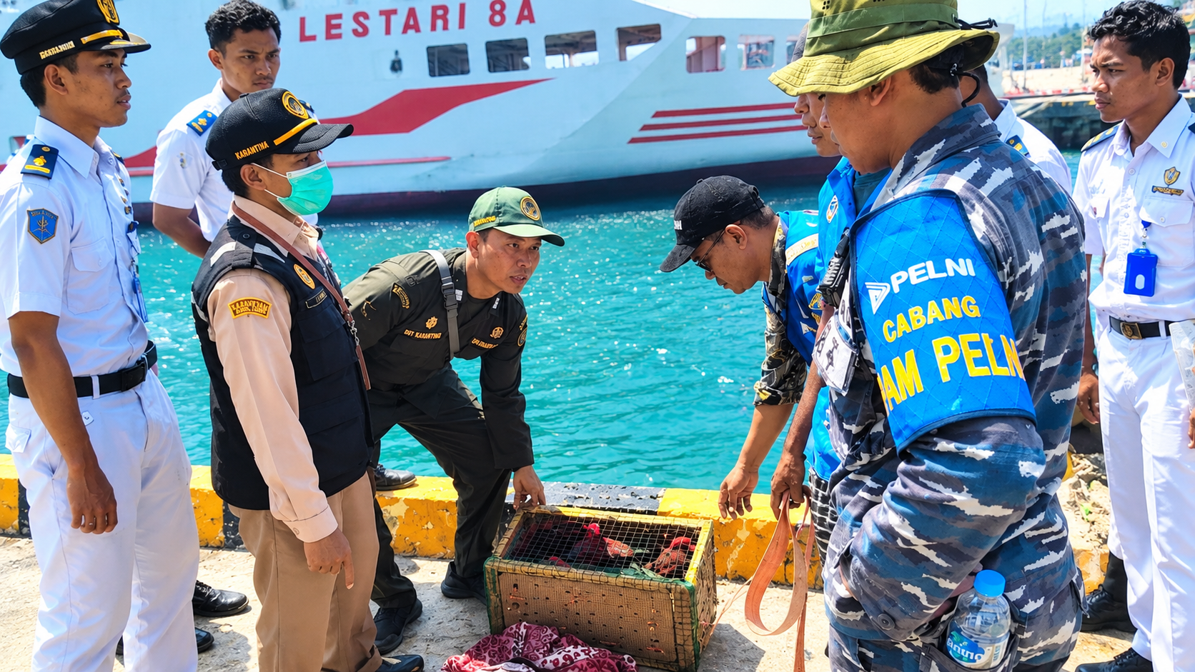 40 Ekor Nuri Maluku dan Nuri Pelangi Dimasukkan ke Kotak Kayu di KM Ngapulu, Karantina Maluku Amankan Penumpang