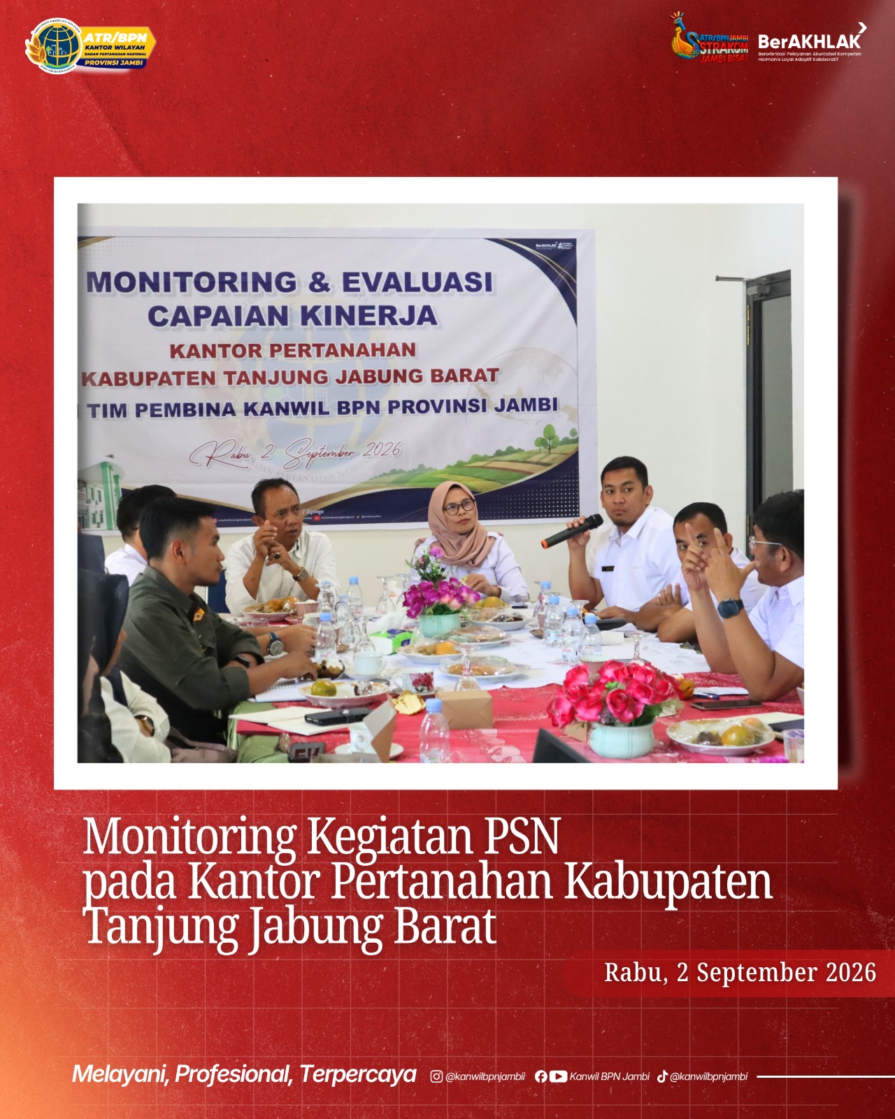 Kanwil BPN Jambi Turun ke Tanjab Barat Awasi Pendaftaran Tanah PTSL, Target Capaian Jadi Sorotan