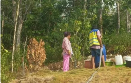 BWS Wilayah II Gorontalo Salurkan 10.000 Liter Air Bersih ke 467 KK di Desa Molingkapoto Selatan, Gorut