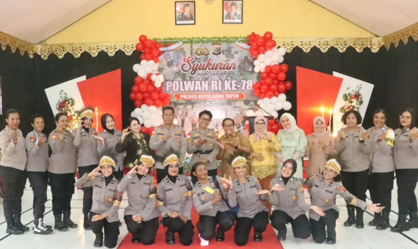 HUT ke-78 Polwan di Kepulauan Yapen, Kapolres AKBP Diaritz Felle: Terus Tingkatkan Profesionalisme dan Integritas