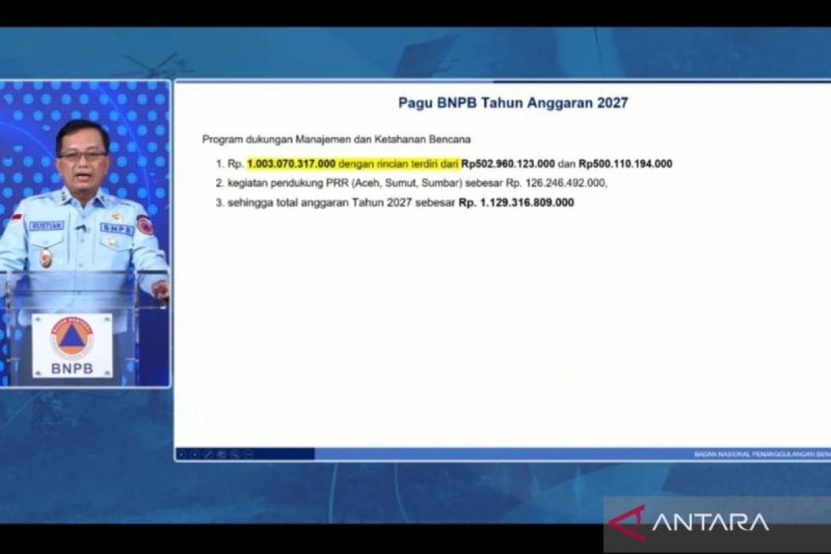 BNPB Usulkan Tambahan Dana Siap Pakai Rp5,67 Triliun untuk Penanganan Bencana 2026, Total Anggaran Capai Rp5,7 Triliun