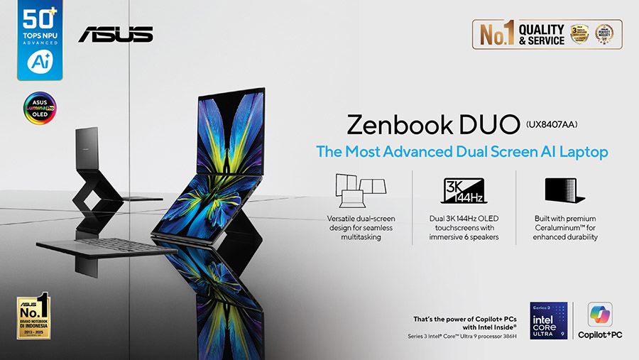 ASUS Rilis Lima Laptop 2026, dari Zenbook Duo Layar Ganda hingga Vivobook 14