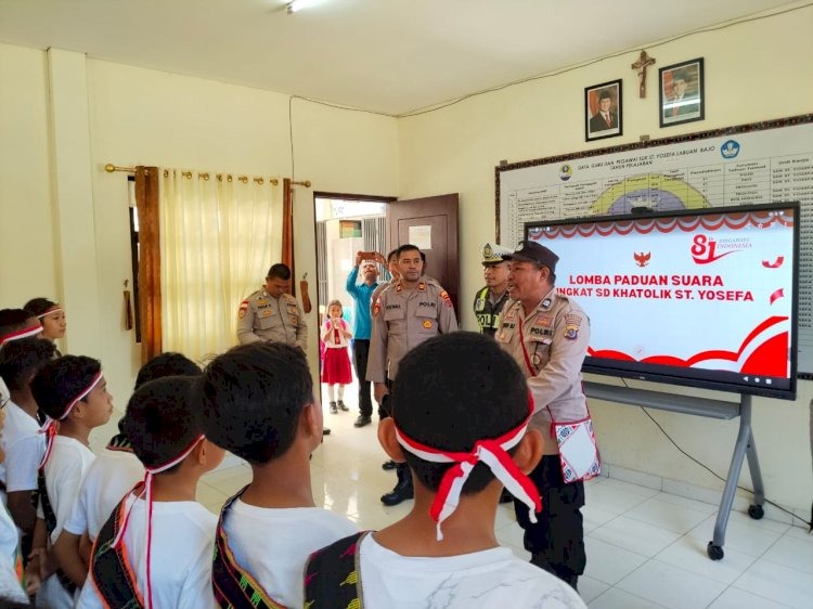 Polres Manggarai Barat Terapi Trauma 100 Siswa SDK Sta. Yosefa di Labuan Bajo Pascagempa Flores, Ini Metodenya
