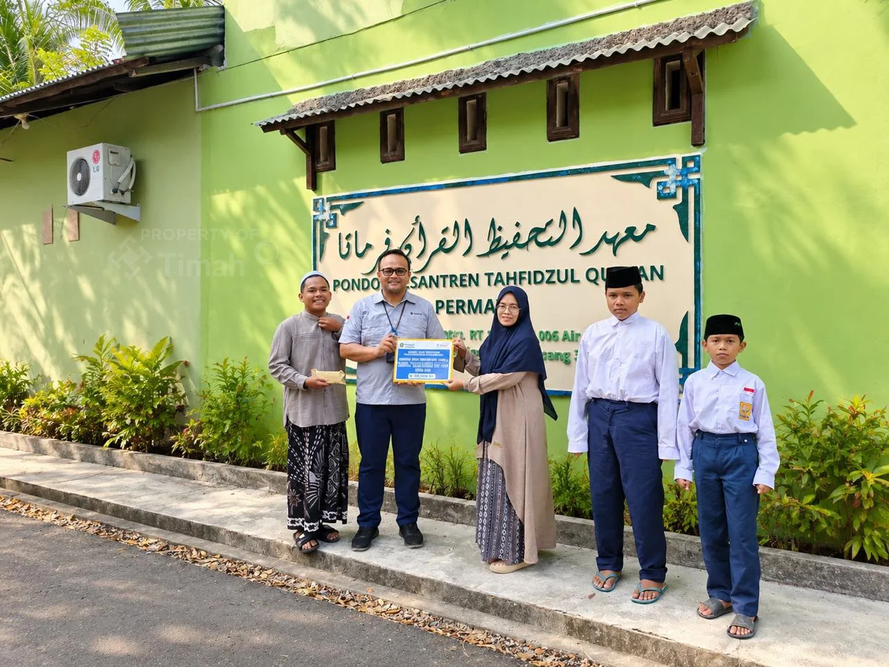 PT TIMAH Bantu Pembangunan Ruang Belajar Pesantren Tahfizhul Qur'an Permata Belitung, 45 Santri Terdampak