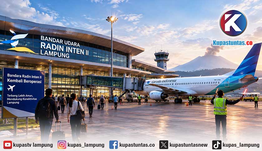 Bandara Radin Inten II Lampung Kembali Layani Penerbangan, Penerbangan Perdana Garuda GA 077 ke Jakarta Pukul 10.15 WIB