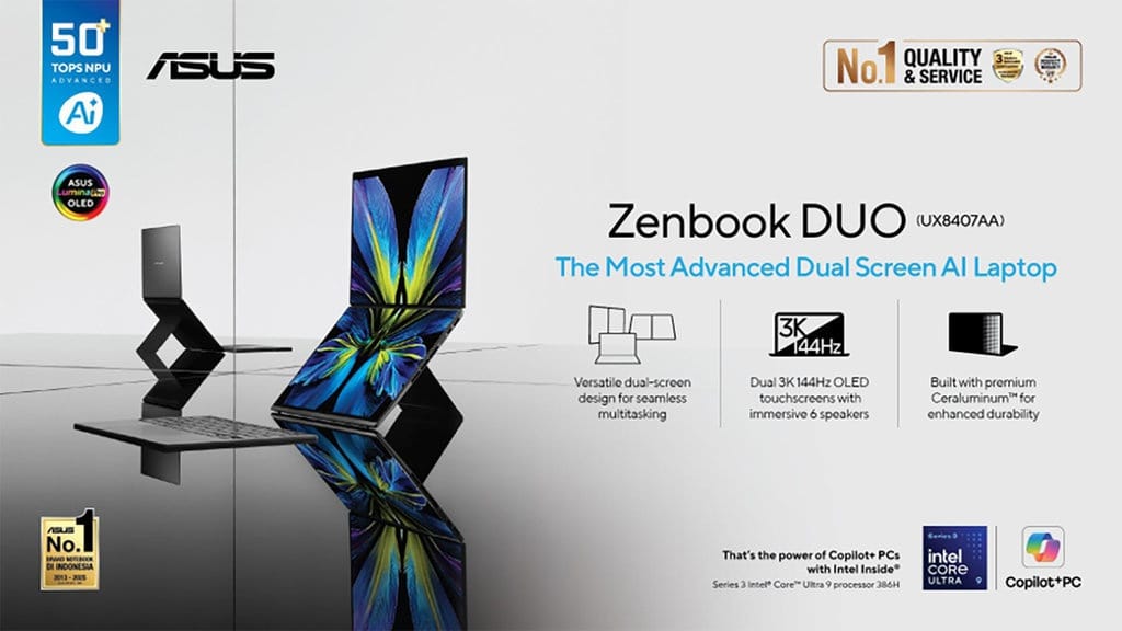 5 Laptop Layar Ganda ASUS Terbaik: Dari Zenbook Duo sampai ROG Zephyrus