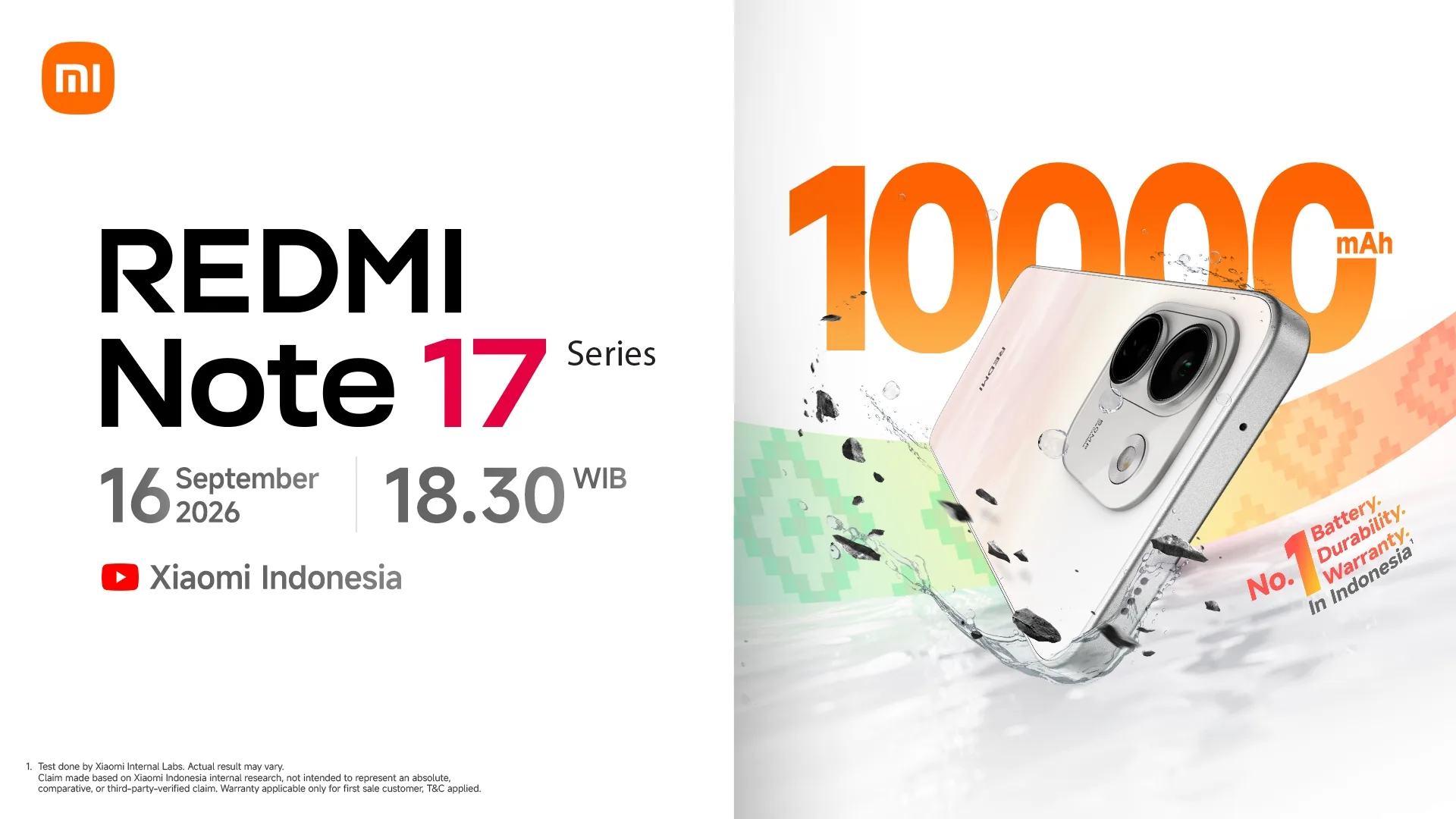 REDMI Note 17 Series Rilis 16 September 2026: Baterai 10.000 mAh di Varian Pro Max