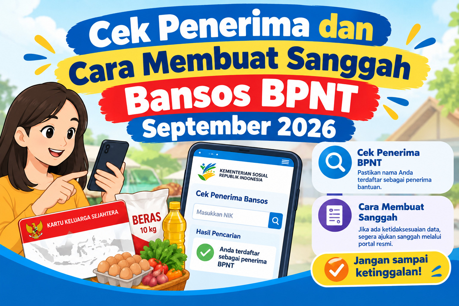 BPNT Tahap 3 Cair Rp600.000 hingga September 2026, Cek NIK Penerima di cekbansos.kemensos.go.id