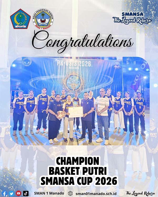 SMANSA CUP Basket Usai, SMA Negeri 1 Manado Juara Umum dan Siap Gelar Voli 14-18 September 2026