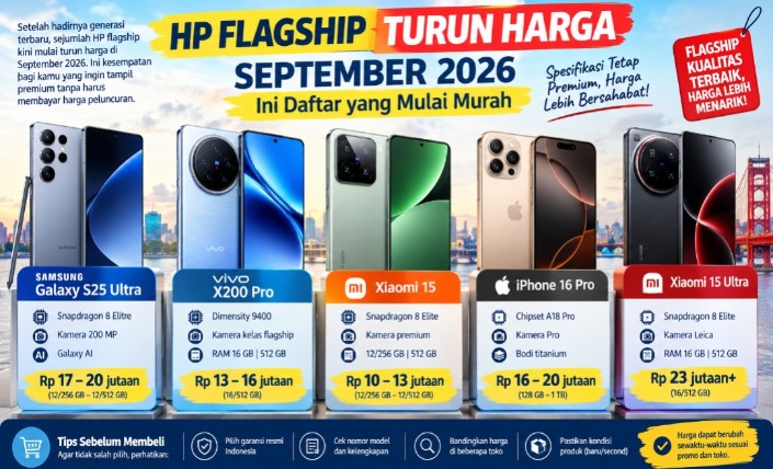 5 HP Flagship Turun Harga, Mulai Rp17 Jutaan