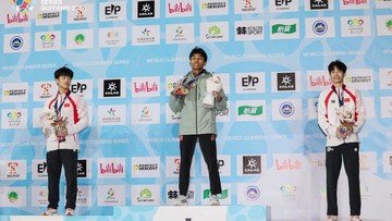 Antasyafi Robby Al Hilmi Juara World Climbing Series Guiyang, Cetak 4,65 Detik