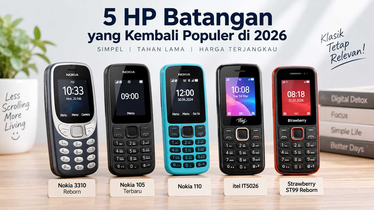5 HP Batangan yang Ramai Lagi di 2026, Harga Mulai Rp140 Ribuan