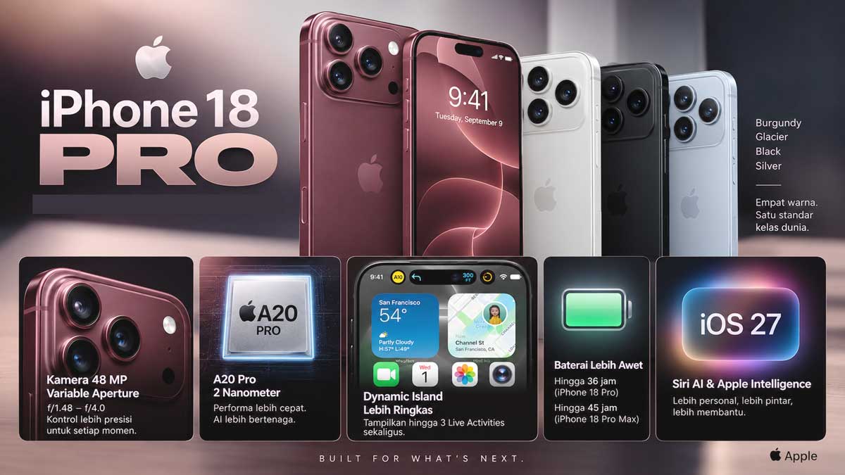 iPhone 18 Pro Meluncur: Kamera Variable Aperture, Harga Mulai Rp19 Jutaan