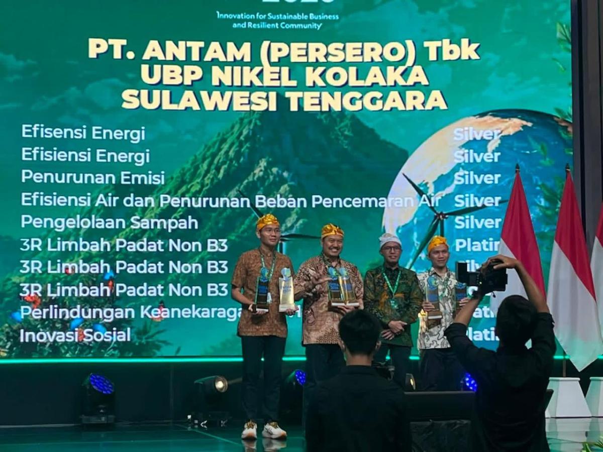 ANTAM UBP Nikel Kolaka Borong 10 Penghargaan ENSIA Award 2026, Tiga Platinum dari Inovasi Teripang hingga Seedball
