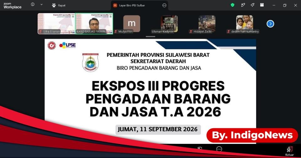 Biro PBJ Setda Sulbar Gelar Expose III Pengadaan 2026, Matangkan Konsolidasi ATK 2027