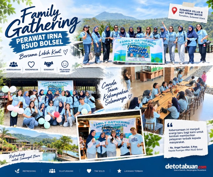 Perawat IRNA RSUD Bolsel Gelar Family Gathering di Tomohon, Dua Hari Diisi Permainan Kekompakan