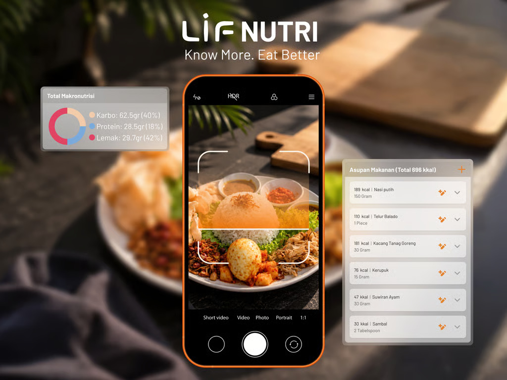 LIF Indonesia Luncurkan LIF Nutri, Hitung Kalori dan Makronutrisi Cukup dari Foto Makanan
