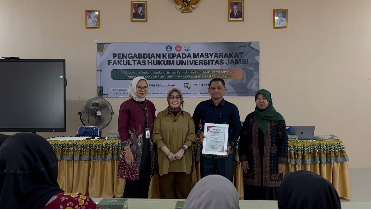 FH UNJA Edukasi Pelajar SMAN 6 Muaro Jambi soal UU SPPA, Bekali Pemahaman Hukum Sejak Dini