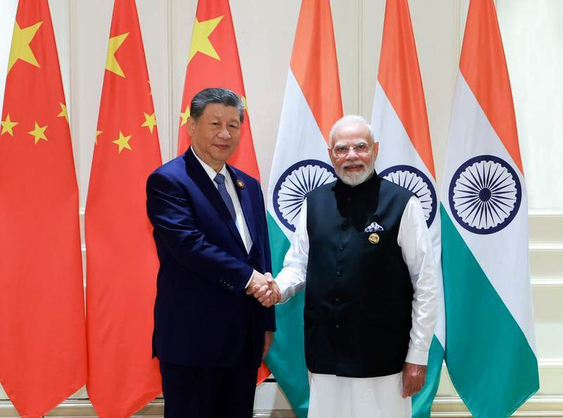 Xi dan Modi Bertemu di KTT BRICS New Delhi, Sepakat Tiongkok dan India Jadi Mitra Bukan Pesaing