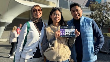 Momen Alya Rohali dan Suami Dampingi Namira Marathon di Sydney