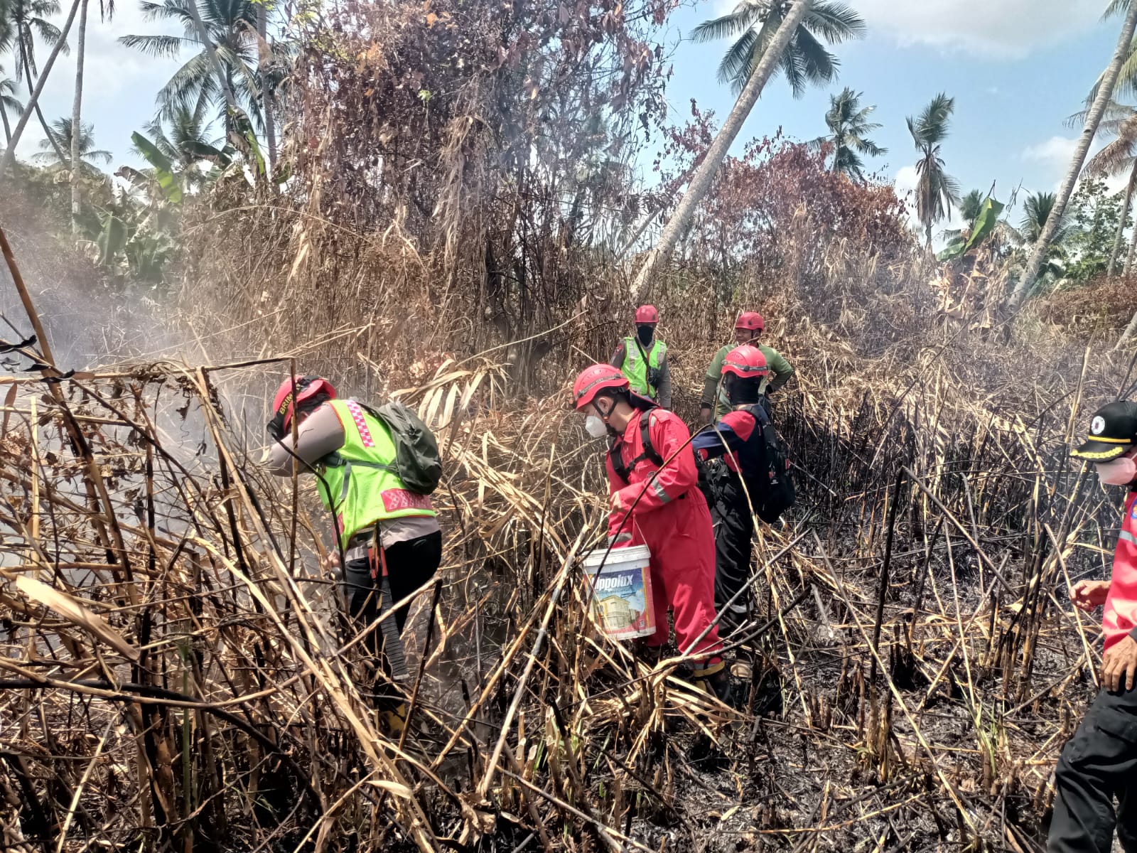 Brimob Polda Kaltim Siaga di Posko Muara Leka Kukar, Antisipasi Titik Api Karhutla