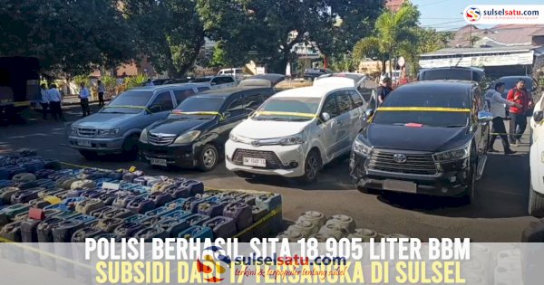 Polisi Sita 18.905 Liter BBM Subsidi di Sulsel, 17 Tersangka Diringkus