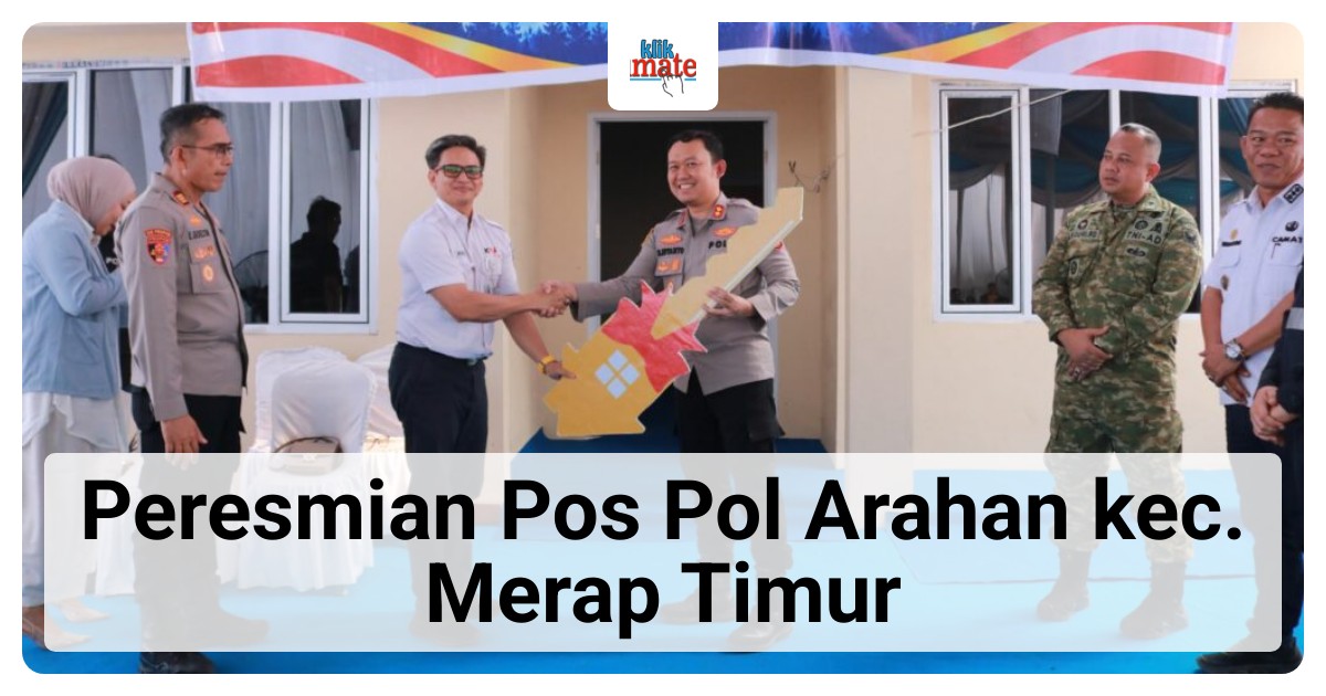 Kapolres Lahat Resmikan Pospol Merapi Timur di Desa Arahan, Dibangun dari Dana CSR KAPM
