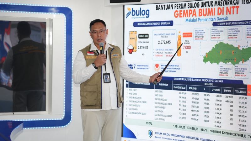 BULOG Salurkan 1,84 Juta Kg Beras untuk Korban Bencana NTT, Stok Diproyeksi Capai 93,7 Juta Kg