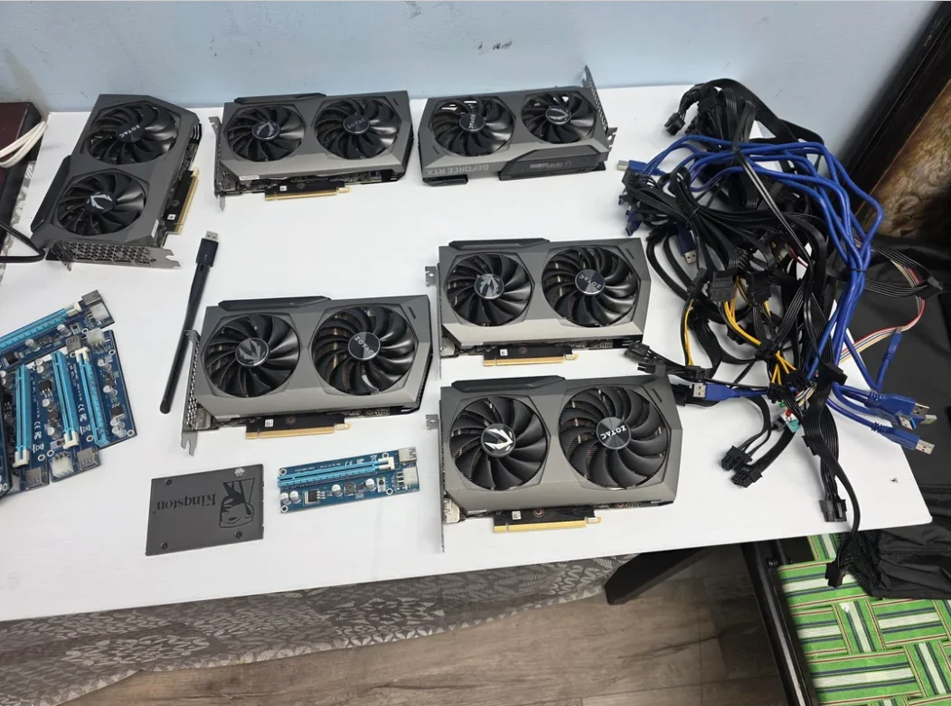 Redditor Temukan 12 GPU RTX 3070 Bekas Rig Tambang Ethereum Gratis