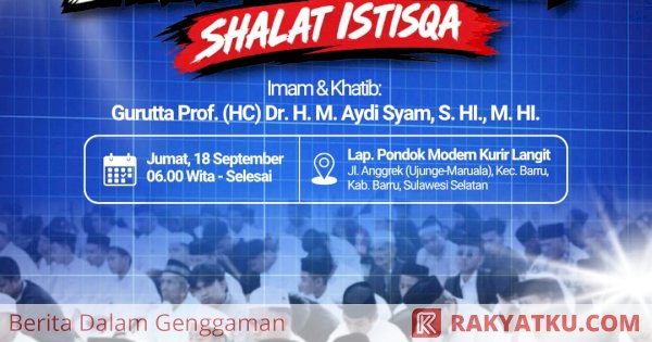 27 Lembaga di Barru Bersatu Gelar Sholat Istisqa Jumat Ini, Tanah Mulai Retak akibat Kekeringan